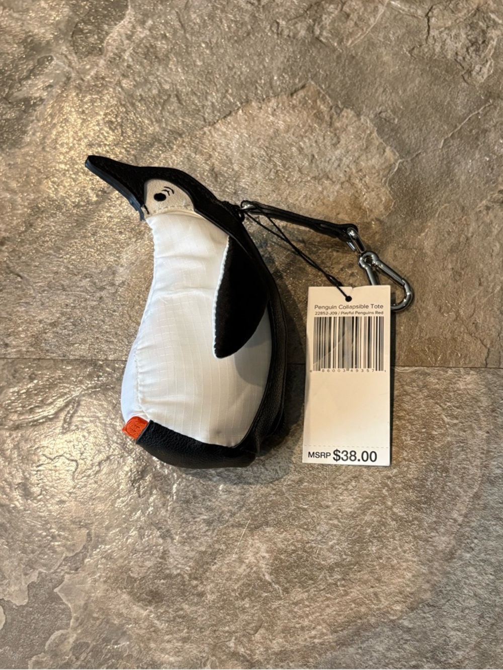 Vera Bradley Penguin Collapsible Tote Keychain